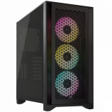 Корпус средней башни Corsair iCUE 4000D RGB Airflow, черный, EAN: 0840006694304