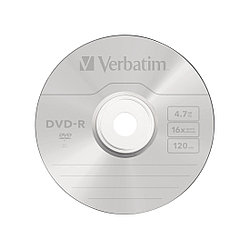 DVD-R диски Verbatim 43523, 4.7GB, упаковка 10 штук, Незаписанные