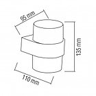 Светильник светодиодный фасадный KING-10/R 10W настенный черный, фото 2