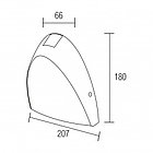 Светильник светодиодный фасадный SEGMENT настенный белый, фото 3