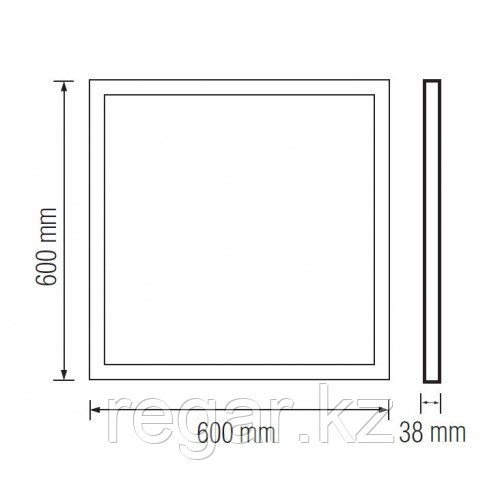 Светильник накладной 600*600 SMD LED "PULSAR-48" 48W 6400K белый - фото 3 - id-p114716161