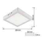 Светильник светодиодный накладной ARINA-28 28W 6400k черный, фото 2