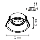 Светильник светодиодный встраиваемый MEYAN-R белый, фото 3