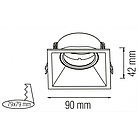 Светильник светодиодный встраиваемый поворотный MEYAN-S белый, фото 3