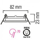 Светильник светодиодный встраиваемый поворотный LAVANTA хром, фото 2