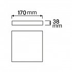 Светильник светодиодный накладной SOFIA/S-24 24W 6400K черный, фото 2