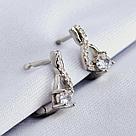 Серьги из серебра с фианитами M833, фото 2