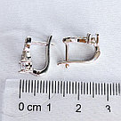 Серьги Италия M833 серебро с родием вставка фианит, фото 3