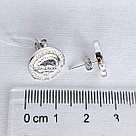 Серьги Италия M542 серебро с родием вставка фианит, фото 3