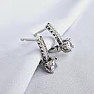 Серьги из серебра с фианитами M790, фото 2