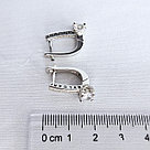 Серьги из серебра с фианитами M790, фото 3
