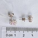 Серьги из серебра с фианитами  M787, фото 3