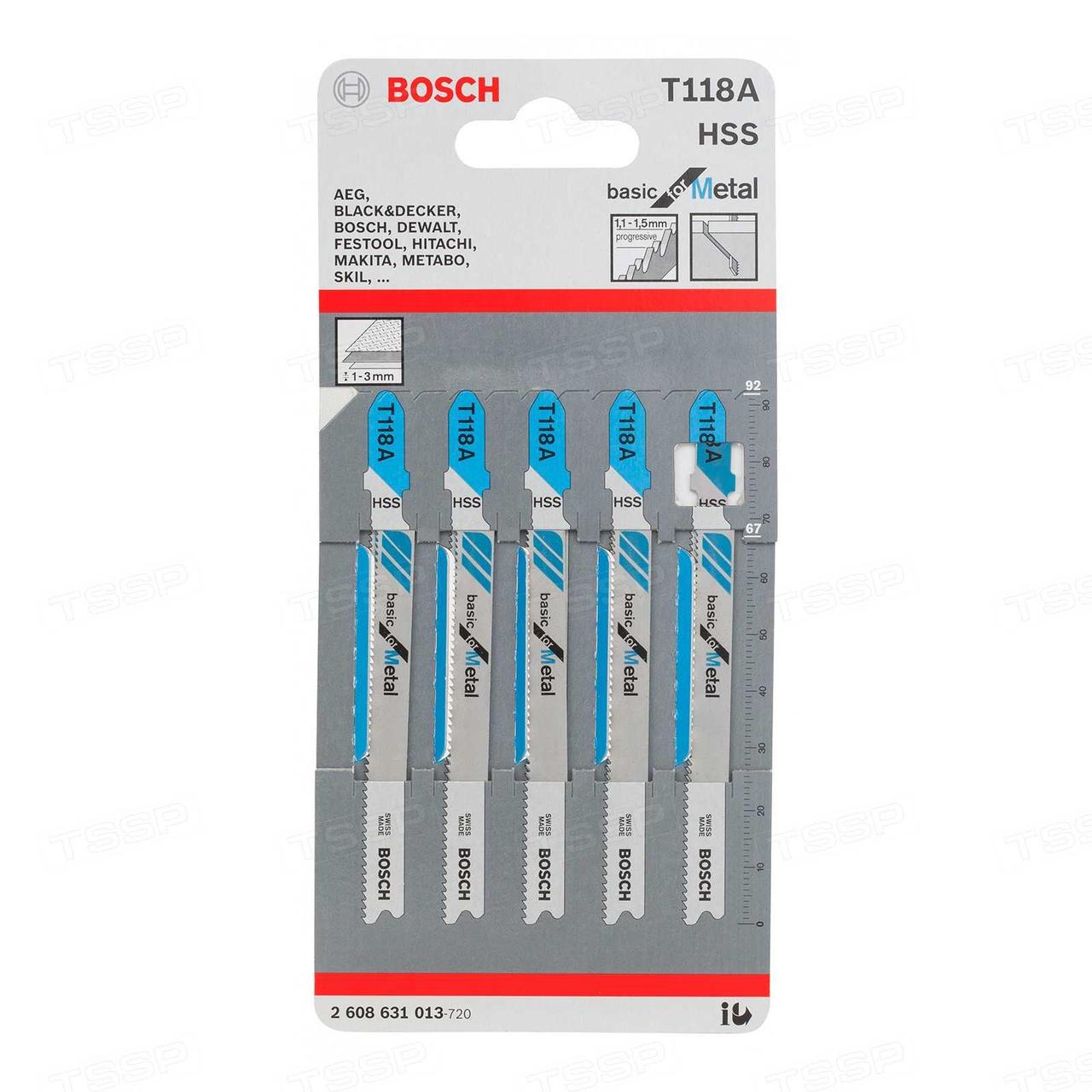 Набор пилок для лобзика Bosch T118A 2608631013 - фото 1 - id-p114720985