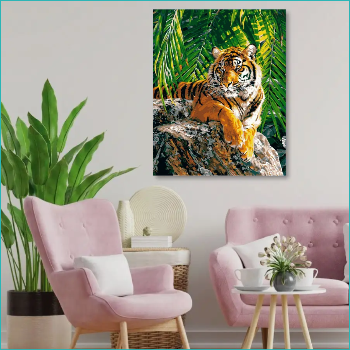 Картина по номерам "Бенгальский тигр" (40х50 без подрамника) - фото 2 - id-p114726468