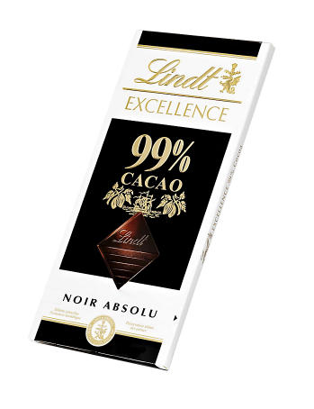 Lindt 99% Cocoa Dark Noir Absolu Chocolate - 50g