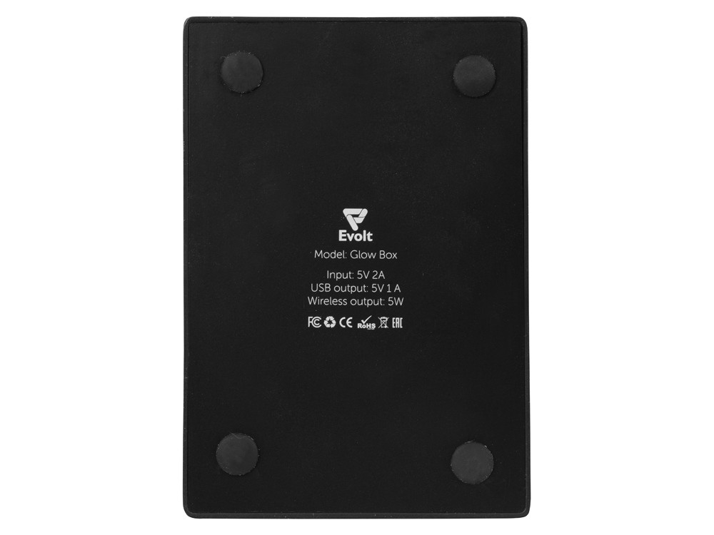 Беспроводная зарядка-подставка с подсветкой Glow box, черный - фото 10 - id-p114727990