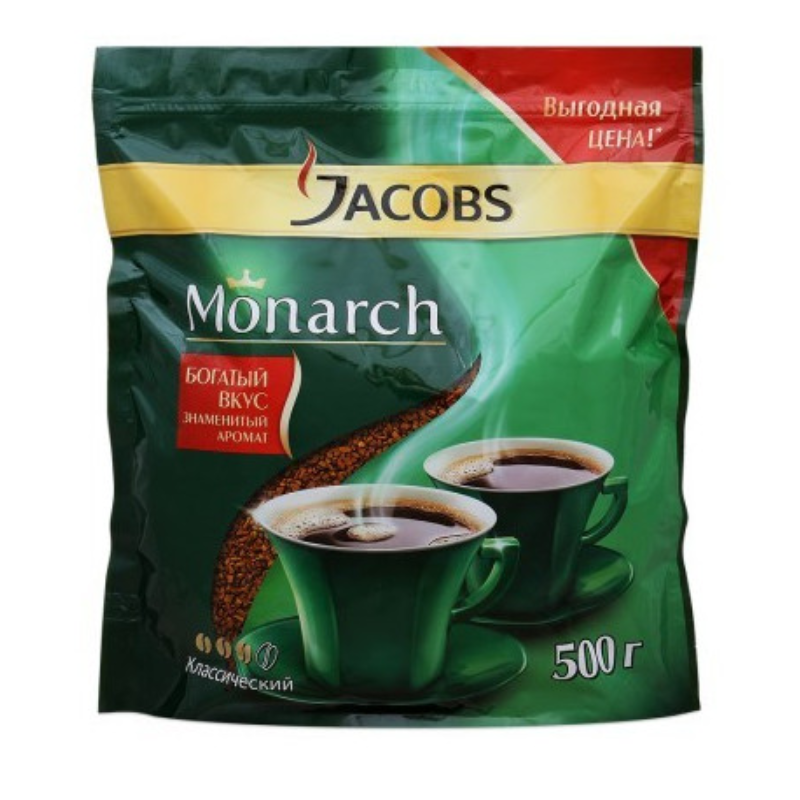 Кофе Jacobs Monarch, растворимый, 500 гр, вакуумная упаковка - фото 1 - id-p114728103
