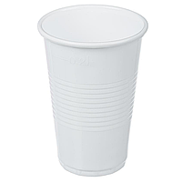 Стакан одноразовый пластиковый 200 мл, белый, 100 штук в упаковке Стандарт