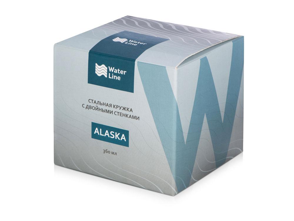 Кружка стальная Alaska с крышкой слайдером, powder coating, черный - фото 8 - id-p114728295