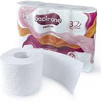 Туалетная бумага Papirone Premium , трехслойная, 12шт/упак, б/о
