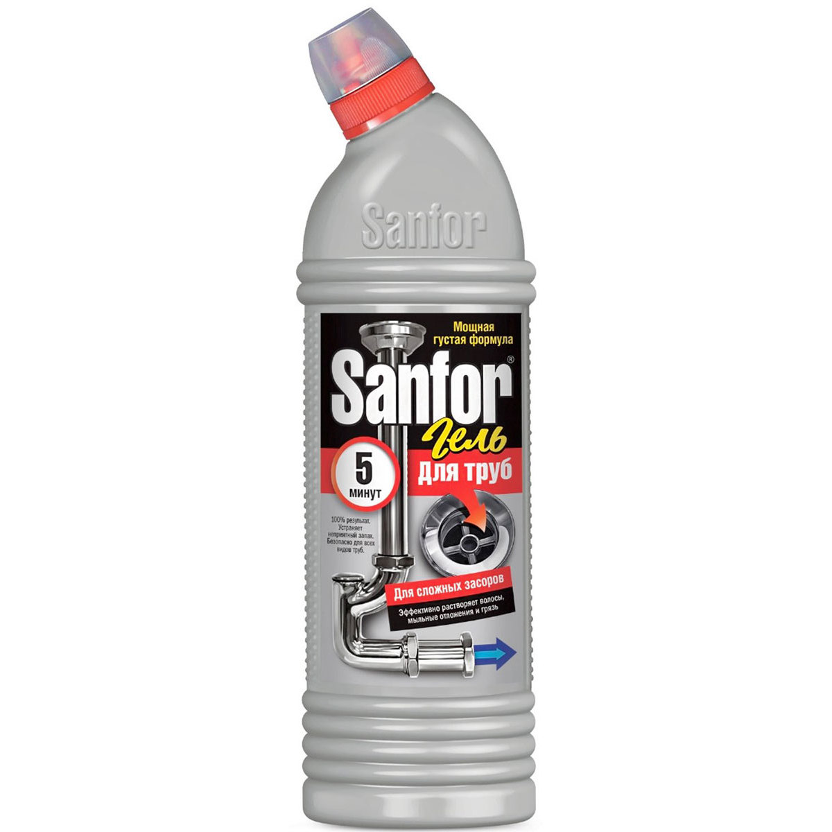 Средство для прочистки труб Sanfor гель, 1л - фото 1 - id-p114730230