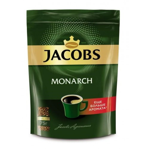 Кофе Jacobs Monarch, растворимый, 75 гр, вакуумная упаковка - фото 1 - id-p114730358