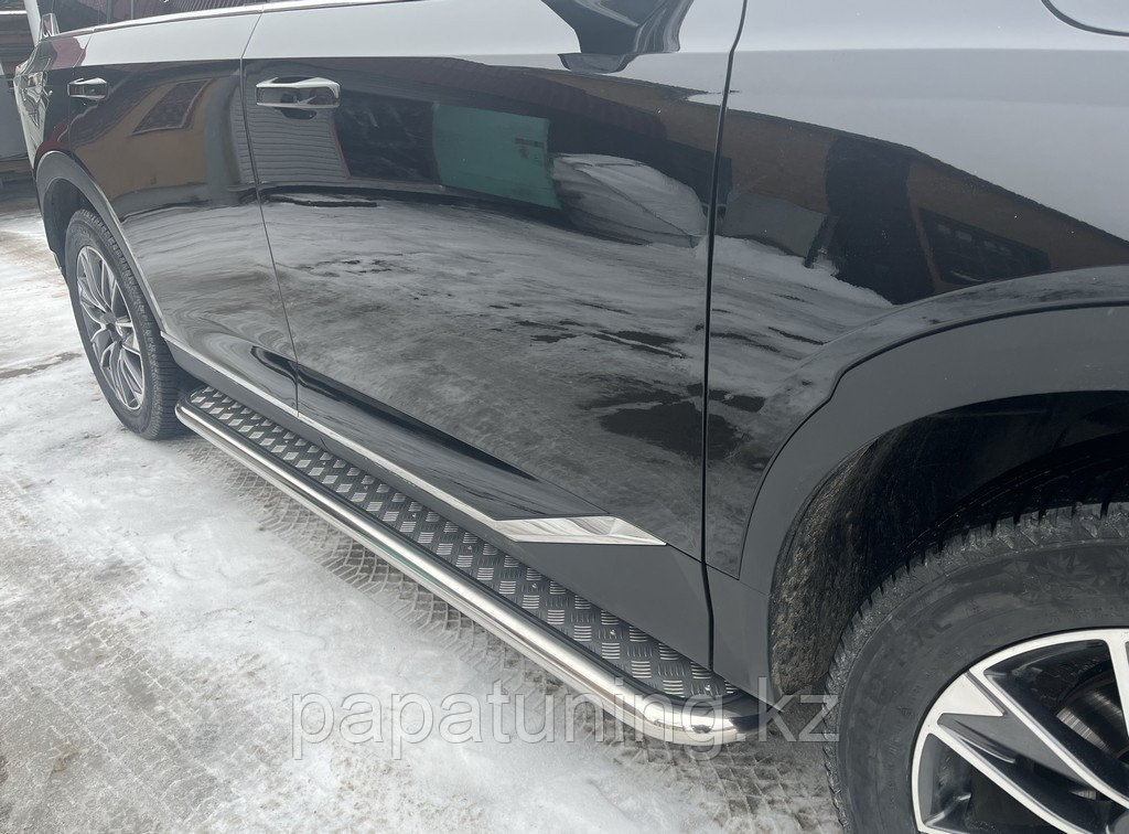 Пороги с накладным листом Папа Тюнинг для GAC GS8 2023-, фото 1