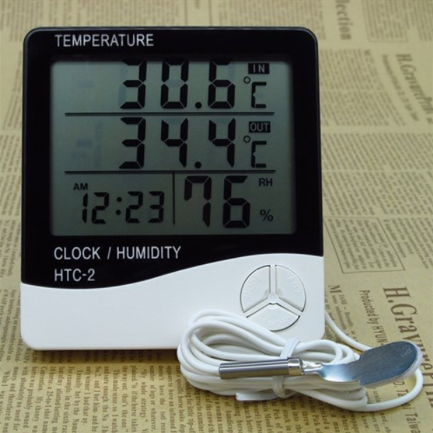HTC-2 термометр внутр/наружн гигрометр часы будильник календарь - фото 4 - id-p85236886