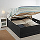 Кровать с подъемным механизмом БРИМНЭС, черный 160x200 см, фото 2