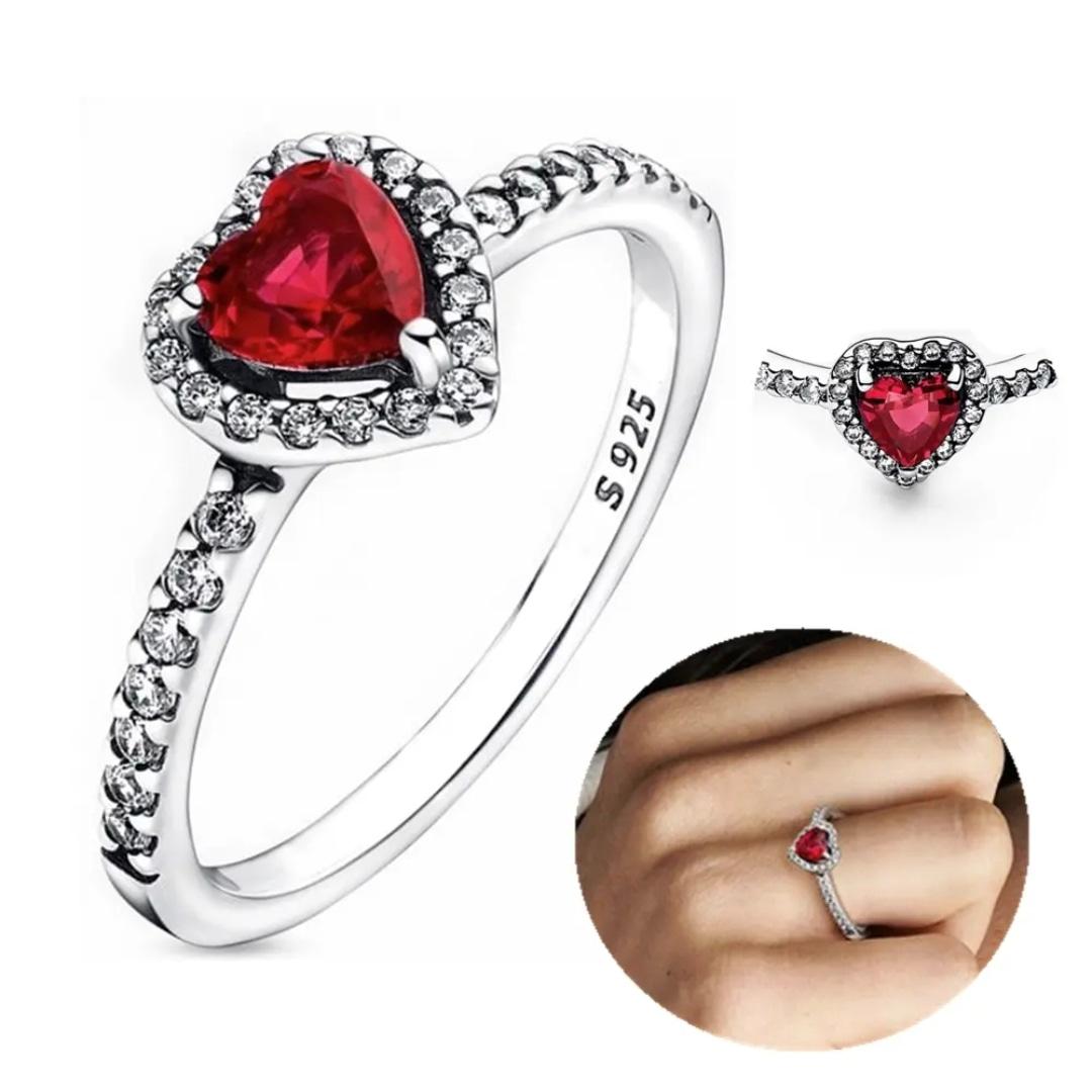 Серебряное кольцо Красное Сердце - фото 2 - id-p111959399