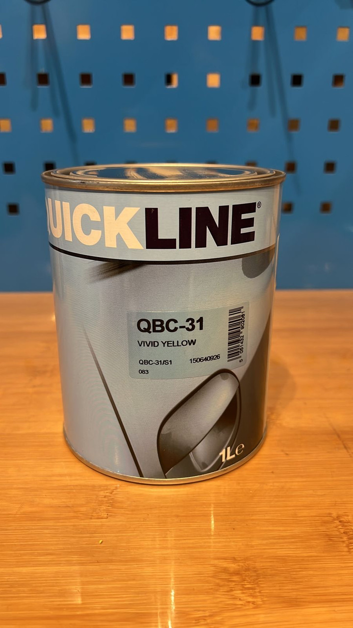 Автомобильная базовая краска Quickline QBC-31 Vivid Yellow 1 литр, фото 1