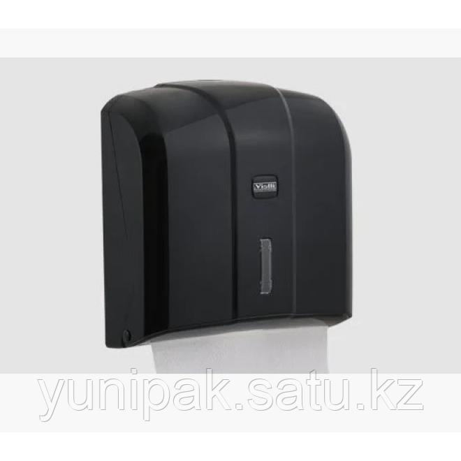 Диспенсер для листовых бумажных полотенец Z укладки, черный, KH-300B, Vialli - фото 1 - id-p114731766