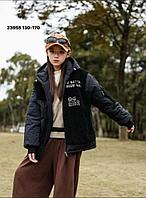 Демисезонные куртки Тедди комбинированные на подростков 130-170