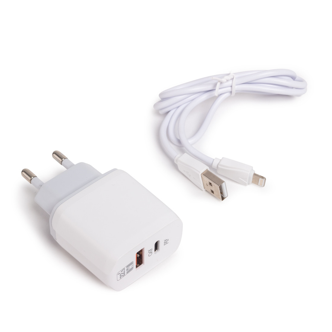 Зарядное устройство 22.5W, 2 порта USB/USB-C, Lightning, A2421C, LDNIO, Белое - фото 2 - id-p114560296