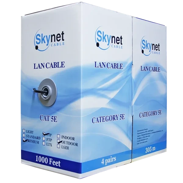 Кабель Витая пара Skynet Premium FTP cat 5e 4x2x0.51 CU - фото 2 - id-p114733233