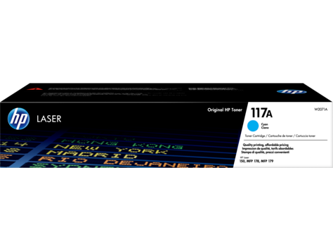 HP W2071A 117A Cyan Original Laser Toner Cartridge for Color LaserJet 150/178/179 up tp 700 pages - фото 1 - id-p114733230