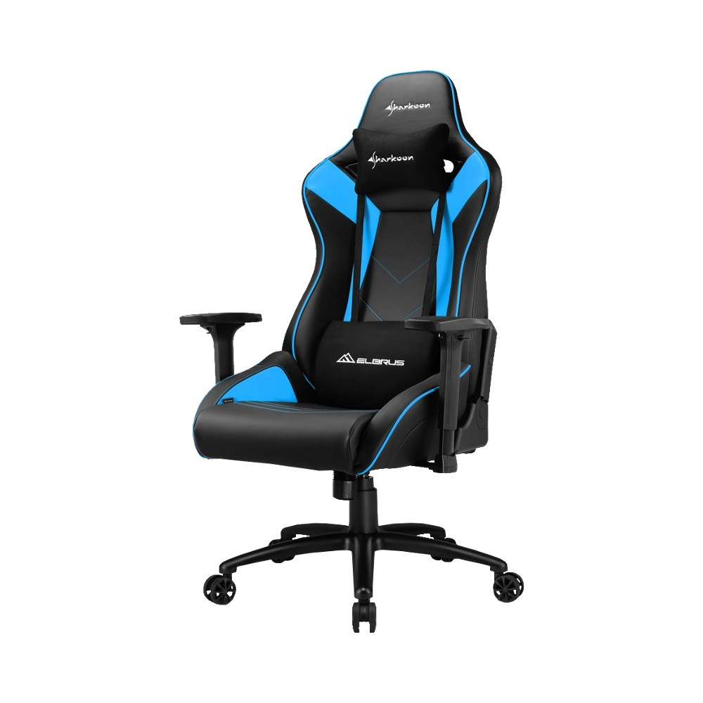 Игровое кресло Sharkoon Elbrus 3 Black/Blue - фото 1 - id-p114741583