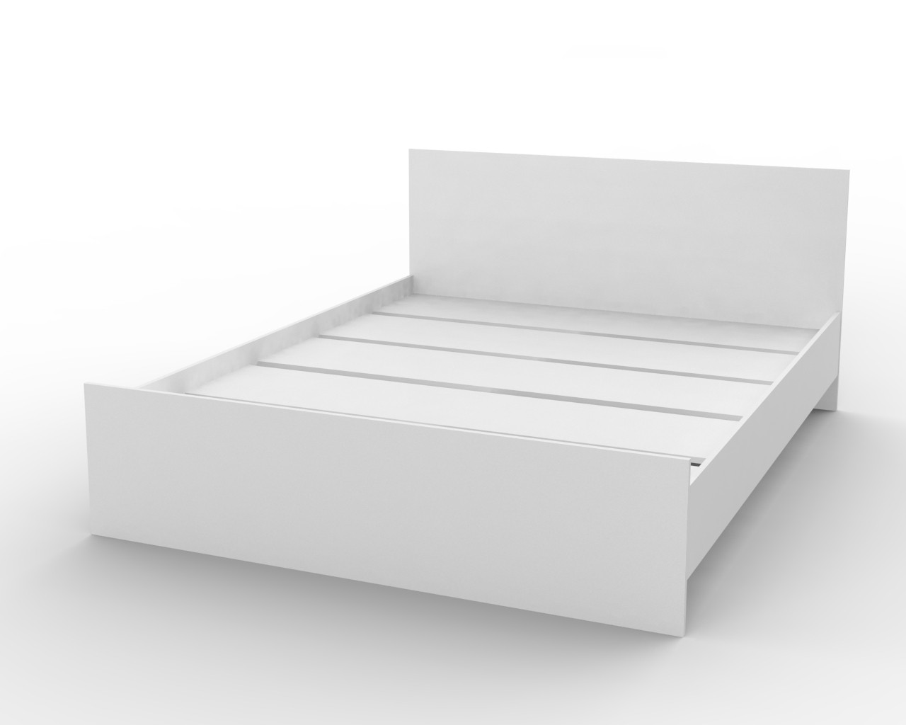 Кровать двухспальная ЕСО К16 белый с матрасом - фото 2 - id-p114742624