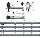 Электронагреватель нержавеющий Pahlen Compact 6 для бассейна (6 кВт, датчик давления, защита от перегрева), фото 5