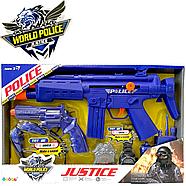 34150 World police "JUSTICE" набор синий 7 предметов 40*25 см, фото 3