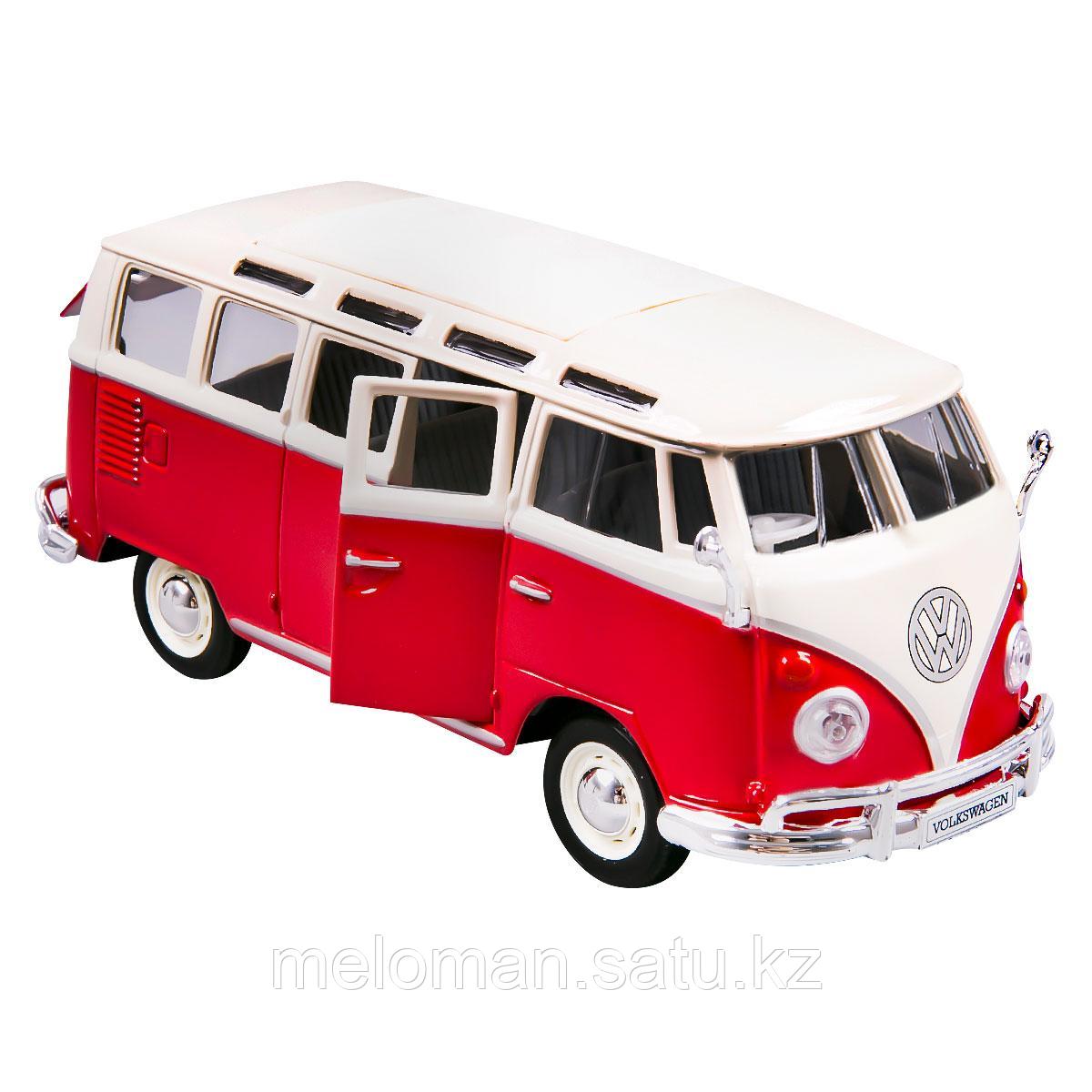 Maisto: 1:24 Volkswagen Van "Samba" (white/red) - фото 1 - id-p113872619