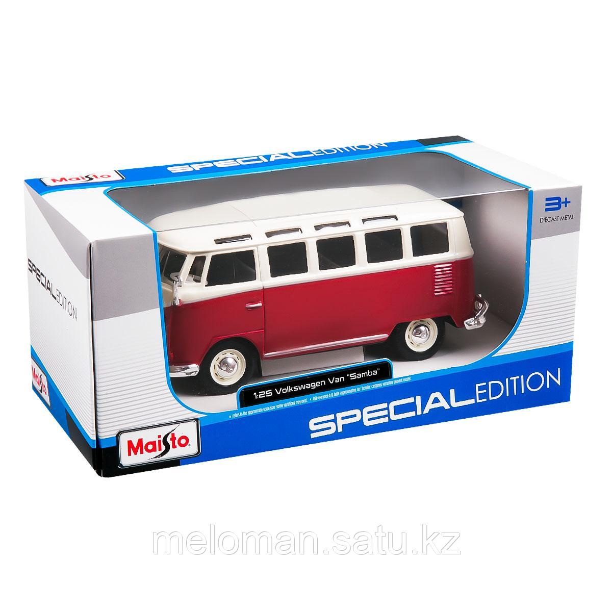 Maisto: 1:24 Volkswagen Van "Samba" (white/red) - фото 7 - id-p113872619