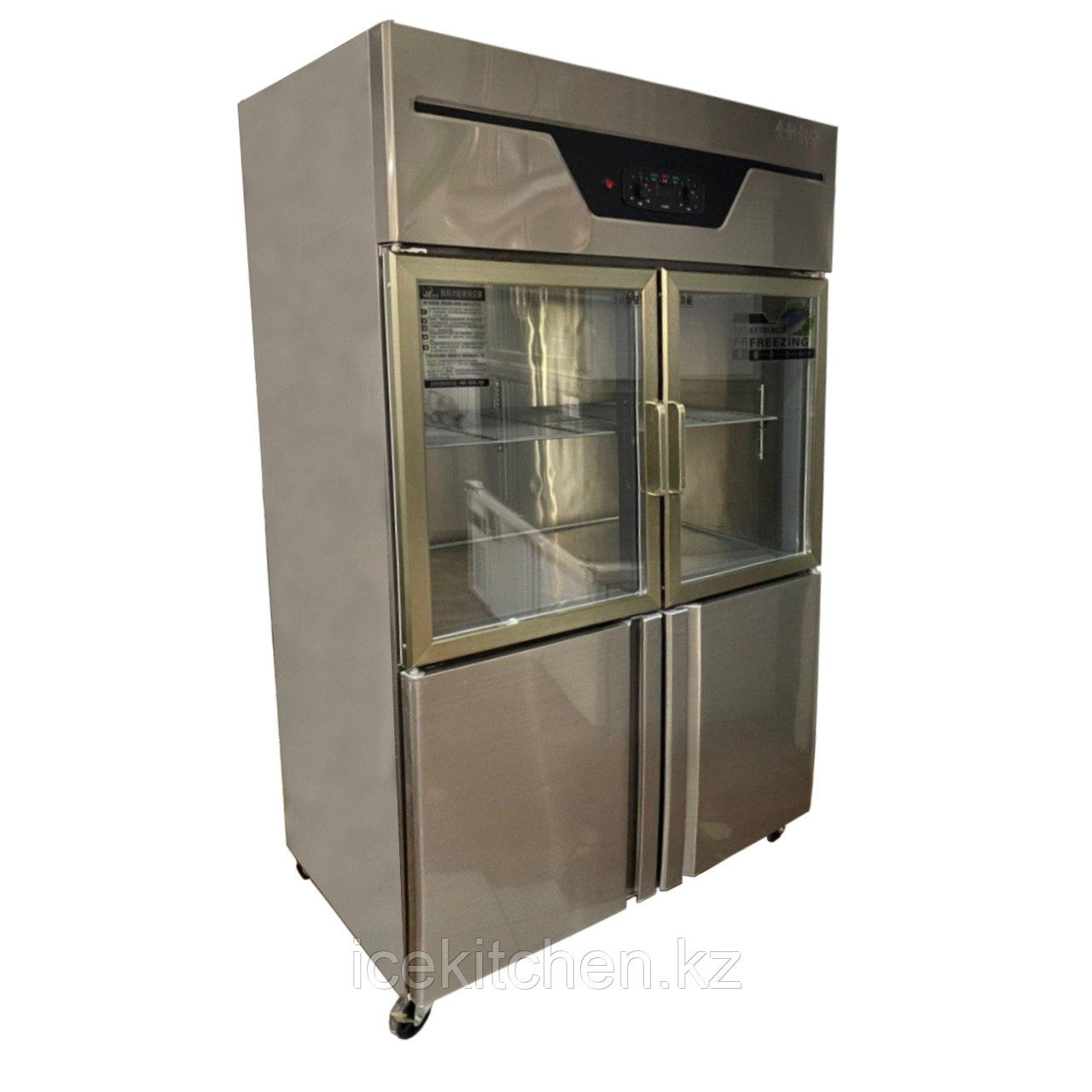 Шкаф холодильный+морозильный 800л (комбинированный двери стекло) CF-E4М - фото 1 - id-p114746653