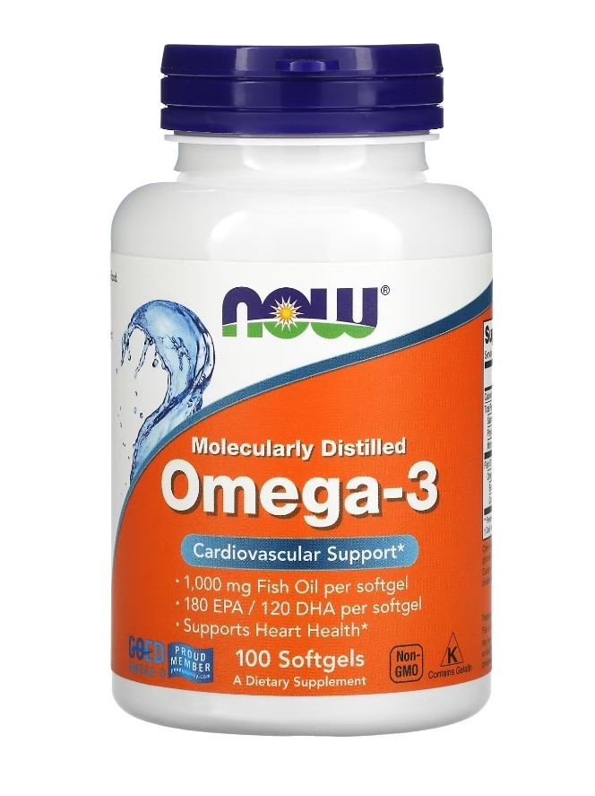 Омега-3 2000 мг 100 капсул NOW