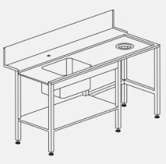 СТОЛ Д/ГРЯЗ.ПОСУДЫ DIHR T80 L