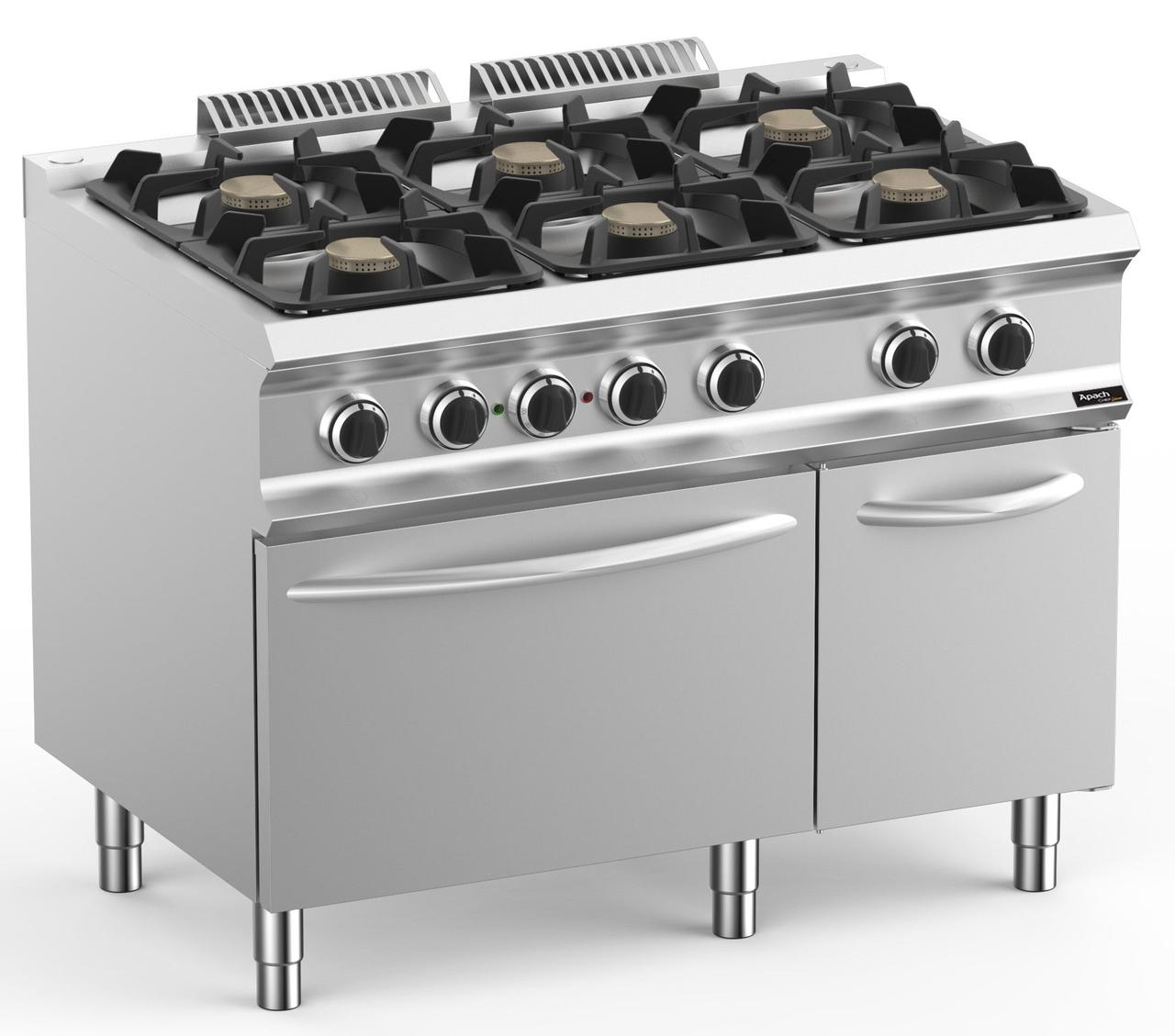 ПЛИТА ГАЗОВАЯ 6 КОНФОРОЧН. 700 СЕРИИ APACH CHEF LINE GLRRG117FEP XL, фото 1