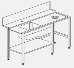 СТОЛ Д/ГРЯЗ.ПОСУДЫ DIHR T90 R