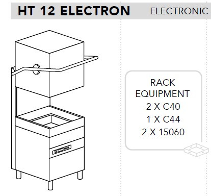 МАШИНА ПОСУДОМОЕЧНАЯ DIHR HT 12 ELECTRON СПЕЦ. НОЖКИ МОРСКАЯ ВЕРСИЯ 380В/3Ф/50ГЦ БЕЗ НЕЙТРАЛИ