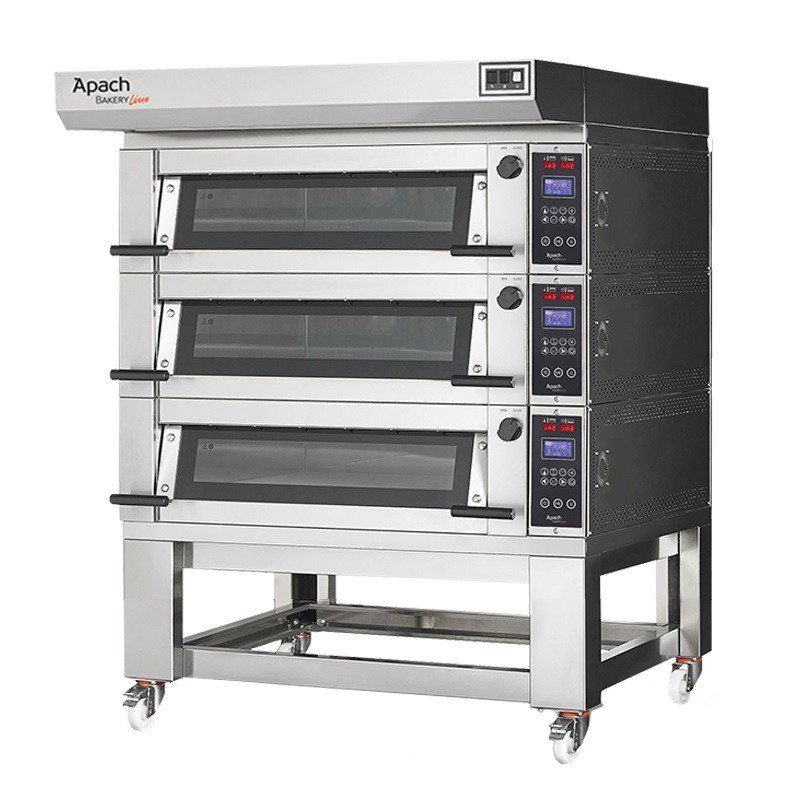 ПЕЧЬ ПОДОВАЯ С ПОДСТАВКОЙ БЕЗ НАПРАВЛЯЮЩИХ APACH BAKERY LINE E4K6LOW DP, фото 1