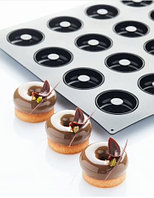 Форма для пирожных Donuts d 75 h 25 mm, 6 ячеек, силикон 30SIL503